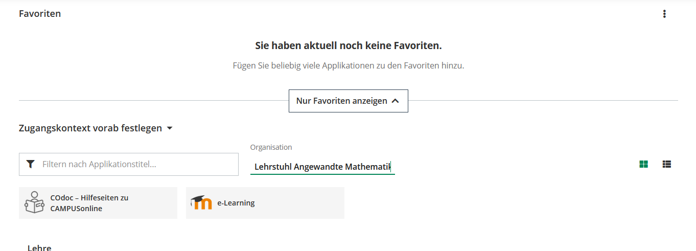 Prüfen der bevorzugten Organisation